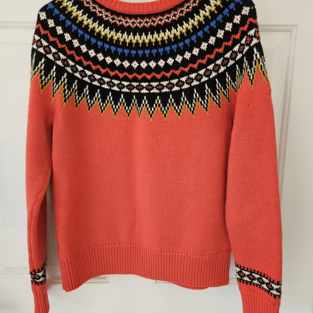 J. Crew Multicolor Fair Isle Sweater with Yoke - Picture 3 of 4